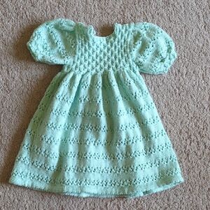 Vintage Baby Blue Knit Dress